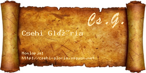 Csehi Glória névjegykártya