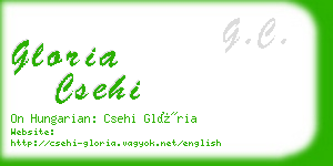 gloria csehi business card
